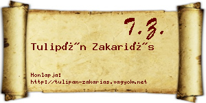 Tulipán Zakariás névjegykártya
